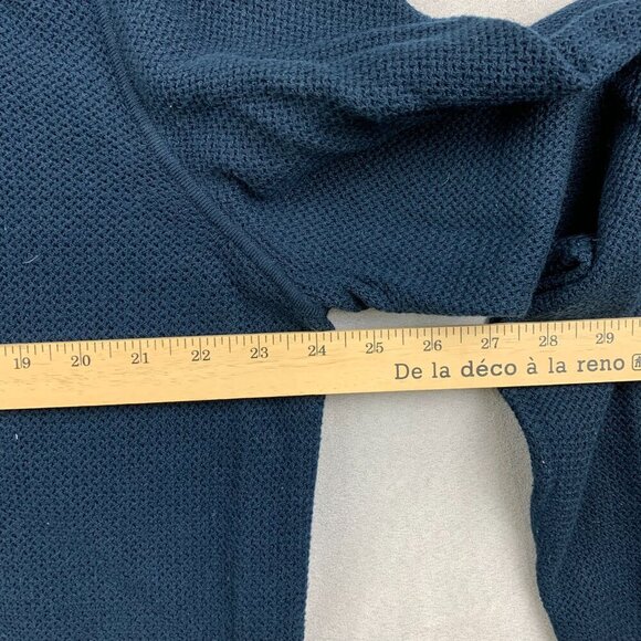 Ted Baker Mens Sweater XL / Size 5 Navy Blue 1/4 Zip Pullover Long Sleeve Knit - Picture 4 of 9